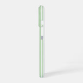 Coque iPhone 16 Rayures de bonbon vert clair et blanc (Côté gauche)