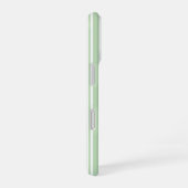 Coque iPhone 16 Rayures de bonbon vert clair et blanc (Côté droit)