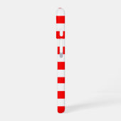 Coque iPhone 16 Rayures de cabane rouge et blanc  (Côté gauche)