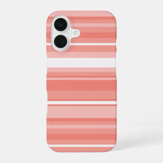 Coque iPhone 16 Rayures de corail (Verso)