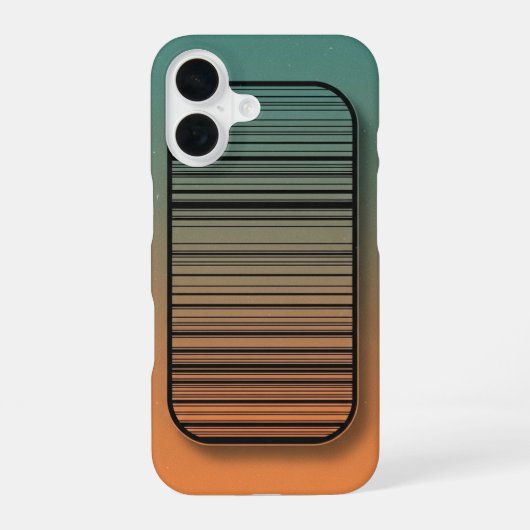 Coque iPhone 16 Rayures de panneau arrondi (Verso)