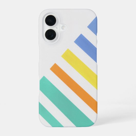 Coque iPhone 16 Rayures d'été  (Verso)