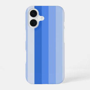 Coque iPhone 16 Rayures d'ombre bleues