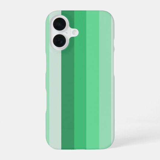 Coque iPhone 16 Rayures d'ombre verte (Verso)