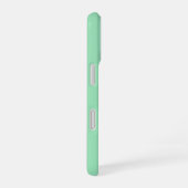 Coque iPhone 16 Rayures d'ombre verte (Côté droit)