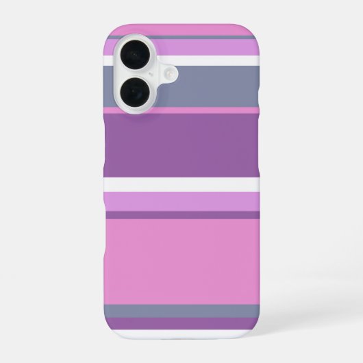 Coque iPhone 16 Rayures lilas (Verso)