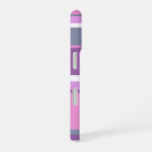 Coque iPhone 16 Rayures lilas (Côté droit)