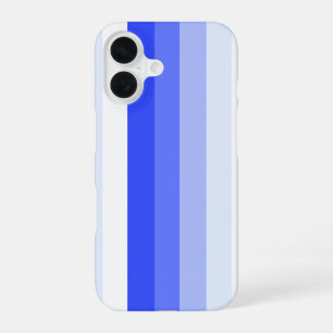 Coque iPhone 16 Rayures ombrées bleu royal