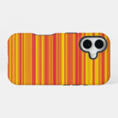Coque iPhone 16 Rayures Orange Rouge Jaune (Verso Horizontal)