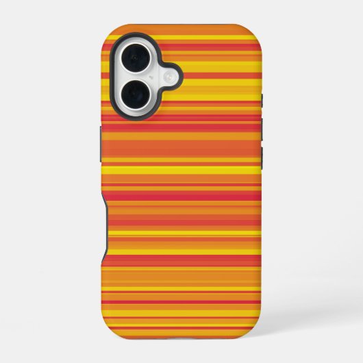Coque iPhone 16 Rayures Orange Rouge Jaune (Verso)