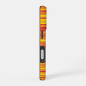 Coque iPhone 16 Rayures Orange Rouge Jaune (Côté droit)