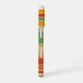 Coque iPhone 16 Rayures Rétro avec Cercle (Côté droit)