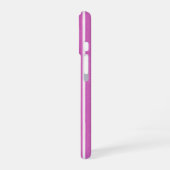 Coque iPhone 16 Rayures roses et fuchsia (Côté gauche)