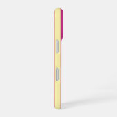 Coque iPhone 16 Rayures roses et jaunes (Côté droit)