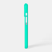 Coque iPhone 16 Rayures vert sauge (Côté gauche)