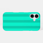 Coque iPhone 16 Rayures vert sauge (Verso Horizontal)