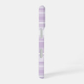 Coque iPhone 16 Rayures violettes chardon (Côté droit)