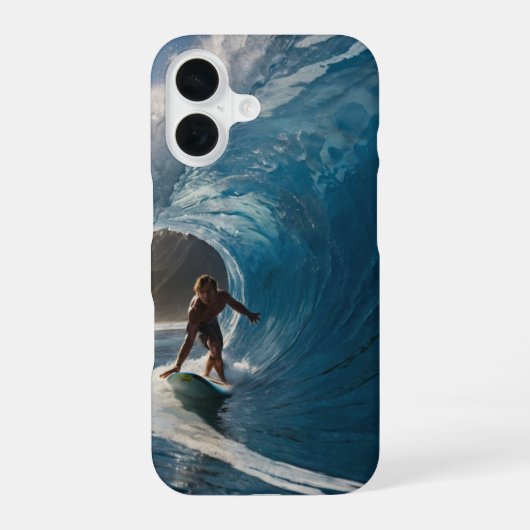 Coque iPhone 16 Raz-de-marée de saphir (Verso)