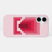 Coque iPhone 16 Rectangle Abstrait en rouge (Verso Horizontal)