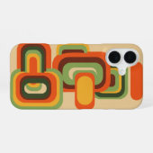 Coque iPhone 16 Rectangles arrondis vintage (Verso Horizontal)