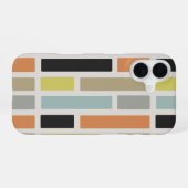 Coque iPhone 16 Rectangles modernes du milieu du siècle (Verso Horizontal)
