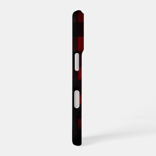Coque iPhone 16 Red and Black Buffalo Plaid Pattern (Côté droit)