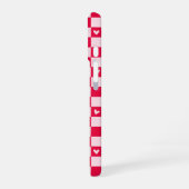 Coque iPhone 16 Red Gingham Heart Phone Case (Côté gauche)