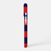 Coque iPhone 16 Red & Navy Checkerboard Phone Case (Côté gauche)