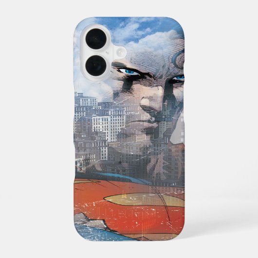 Coque iPhone 16 Regard de Superman (Verso)