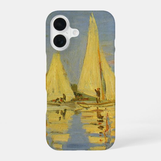 Coque iPhone 16 Régate à Argenteuil par Claude Monet (Verso)