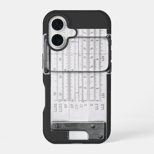 Coque iPhone 16 Règle à calcul (Verso)