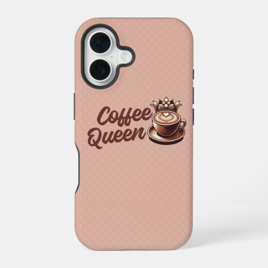 Coque iPhone 16 Reine du café (Verso)