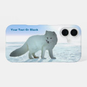 Coque iPhone 16 Renard arctique (Verso Horizontal)