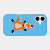 Coque iPhone 16 Renard de Noël mignon (Verso Horizontal)