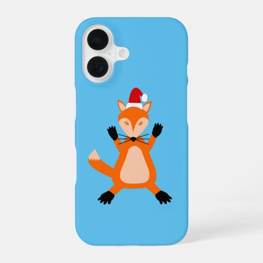 Coque iPhone 16 Renard de Noël mignon (Verso)