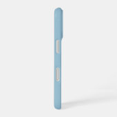 Coque iPhone 16 Renard mignon sur fond bleu (Côté droit)