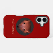 Coque iPhone 16 Renard rouge fractal (Verso Horizontal)