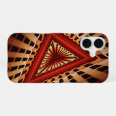 Coque iPhone 16 Réseau d'Imaginaires 3D Conception graphique fract (Verso Horizontal)