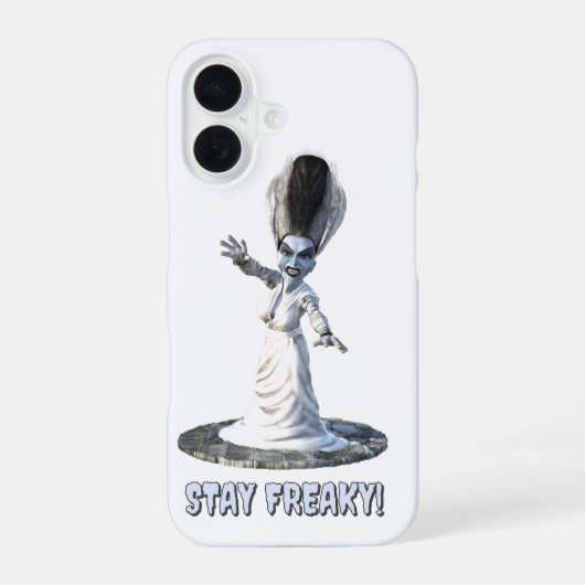 Coque iPhone 16 Restez bizarres ! Épouse de Frankenstein (Verso)