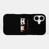 Coque iPhone 16 Restez pawsitif (Verso Horizontal)