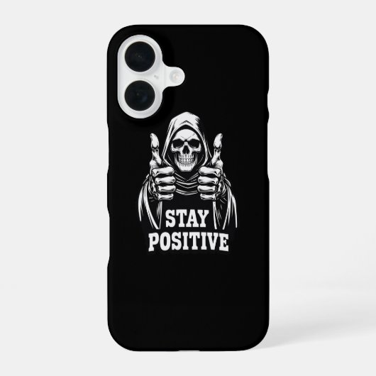 Coque iPhone 16 Restez Positif (Verso)