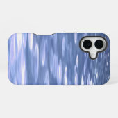 Coque iPhone 16 Résumé #3 : Reflet bleu poudre (Verso Horizontal)