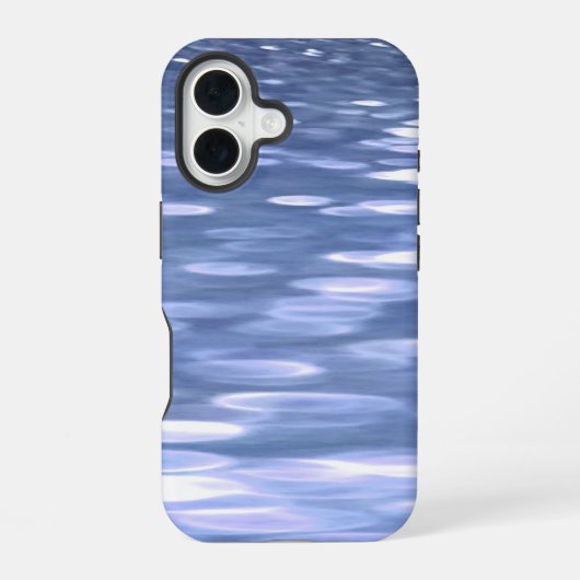Coque iPhone 16 Résumé #3 : Reflet bleu poudre (Verso)