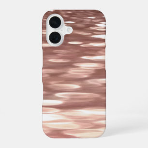 Coque iPhone 16 Résumé #3 : Rose cuivrée dorée scintillante