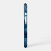 Coque iPhone 16 Résumé Bleu Fluide (Côté gauche)