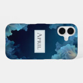 Coque iPhone 16 Résumé Bleu Fluide (Verso Horizontal)