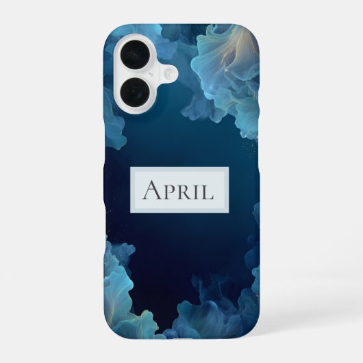 Coque iPhone 16 Résumé Bleu Fluide (Verso)