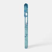 Coque iPhone 16 Résumé Opale Bleue (Côté gauche)