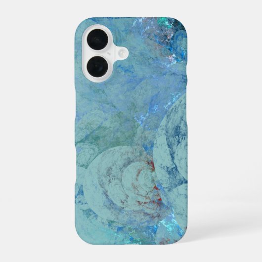 Coque iPhone 16 Résumé Opale Bleue (Verso)