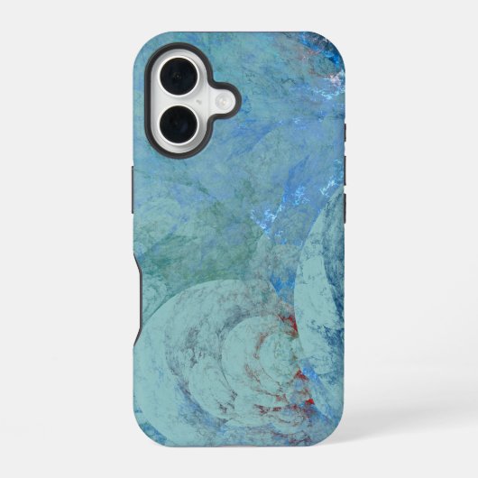 Coque iPhone 16 Résumé Opale Bleue (Verso)